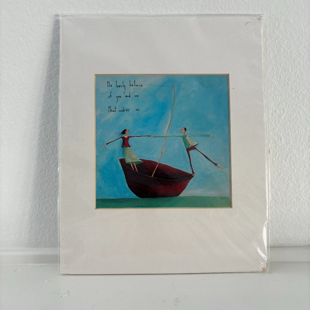 Crispin Korschen Art - Lovely Balance - Boat Art - Romantic Couple